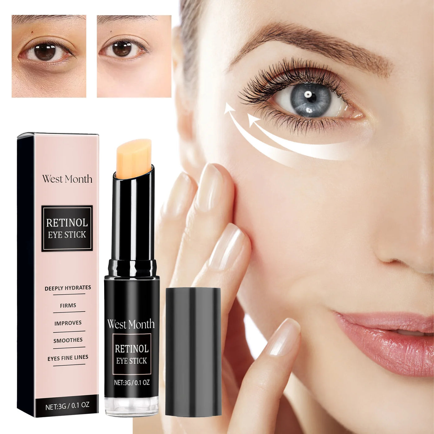Retinol Wrinkle Removal Eye Cream Anti Dark Circles.