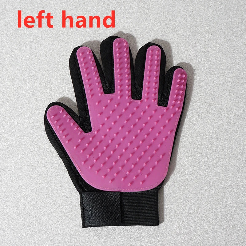 Pet Glove Cat Grooming Glove and Hair Deseeding.