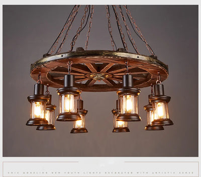 Wheel Pendant lights Metallic luster Hanging Lamps.