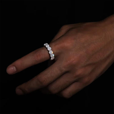 925 Sterling Silver Diamond Wedding Ring