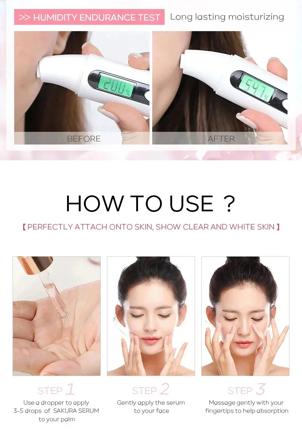 Japan Sakura Wrinkle Remover Face Serum Cream Anti-Aging Fade.