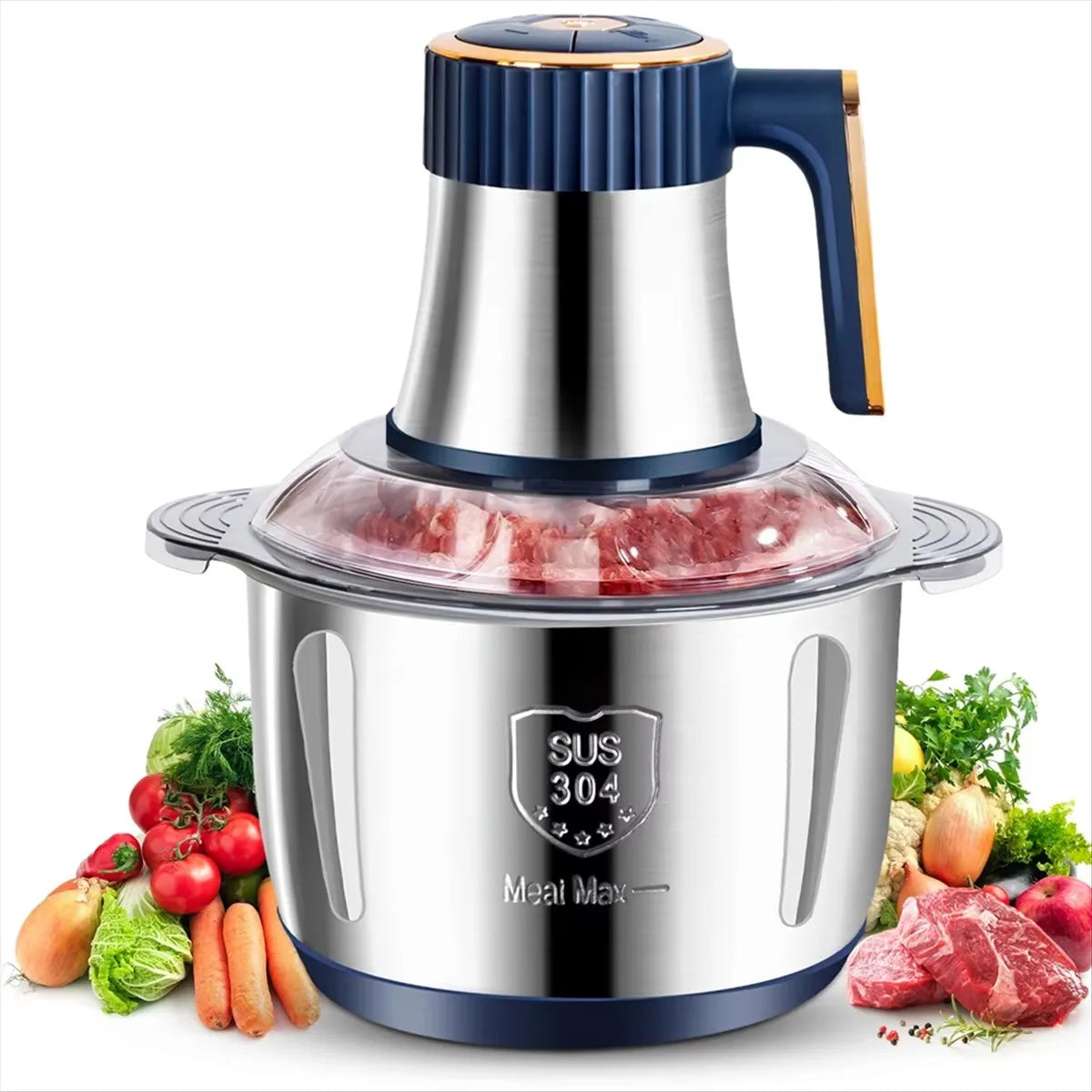 Meat Grinder Food Processors Crusher Vegetable and Fruit Chopper.