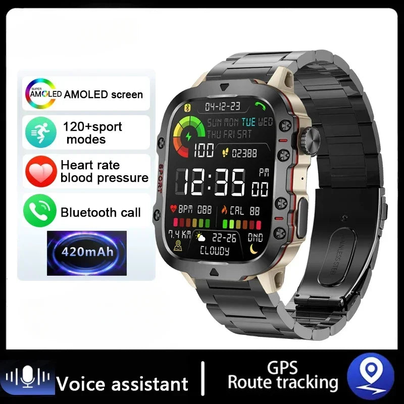 Smartwatch Waterproof Bluetooth Call Ai Voice.