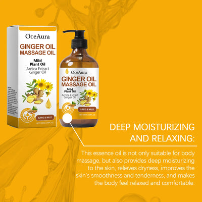 Body Relaxing Essential Oil Ginger Massage Oil Improve Rough Dry Skin.