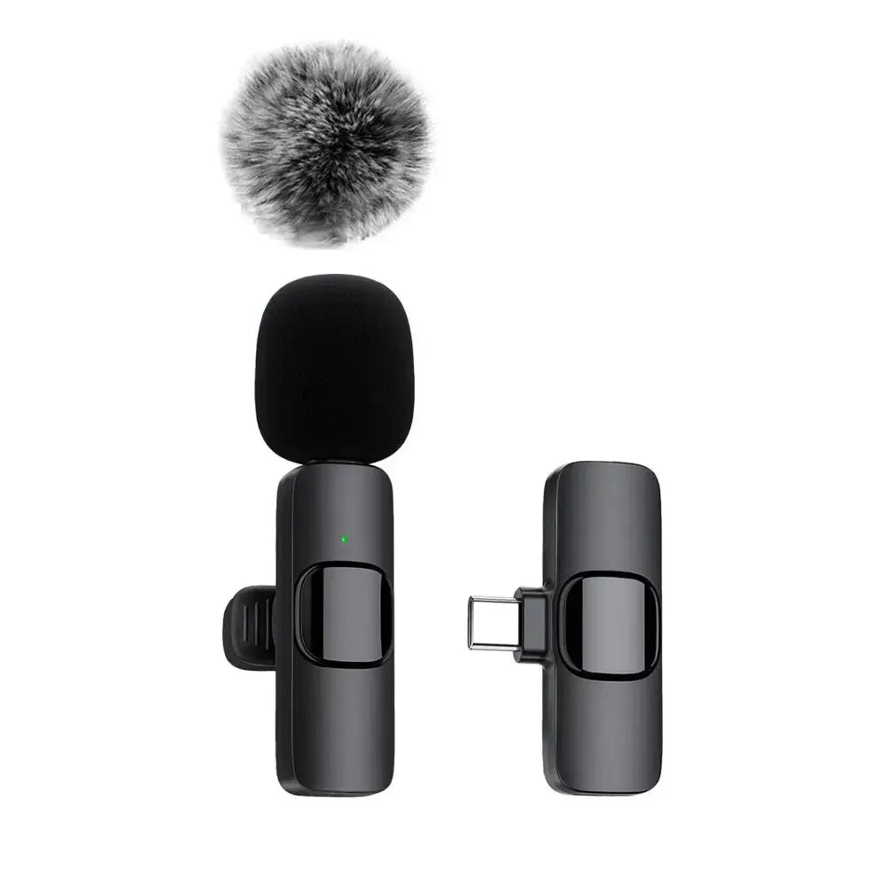 Wireless Lavalier Microphone Audio Video Recording.