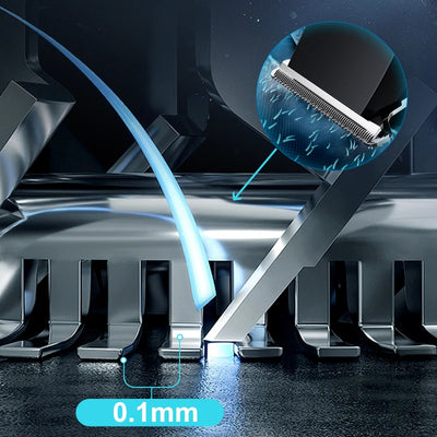 Adjustable cutter head with USB charging for electric hair clipper.