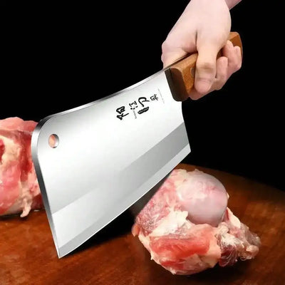 Heavy-Duty Butcher's Bone Cutting Knife.