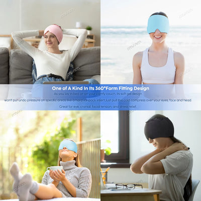 Head Massager Cap Gel Hot Cold Therapy.