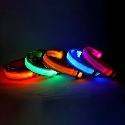 Dog Collar LED Night Safety Flashing.