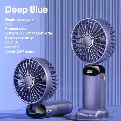 Mini Fan Foldable Portable Neck Hanging.