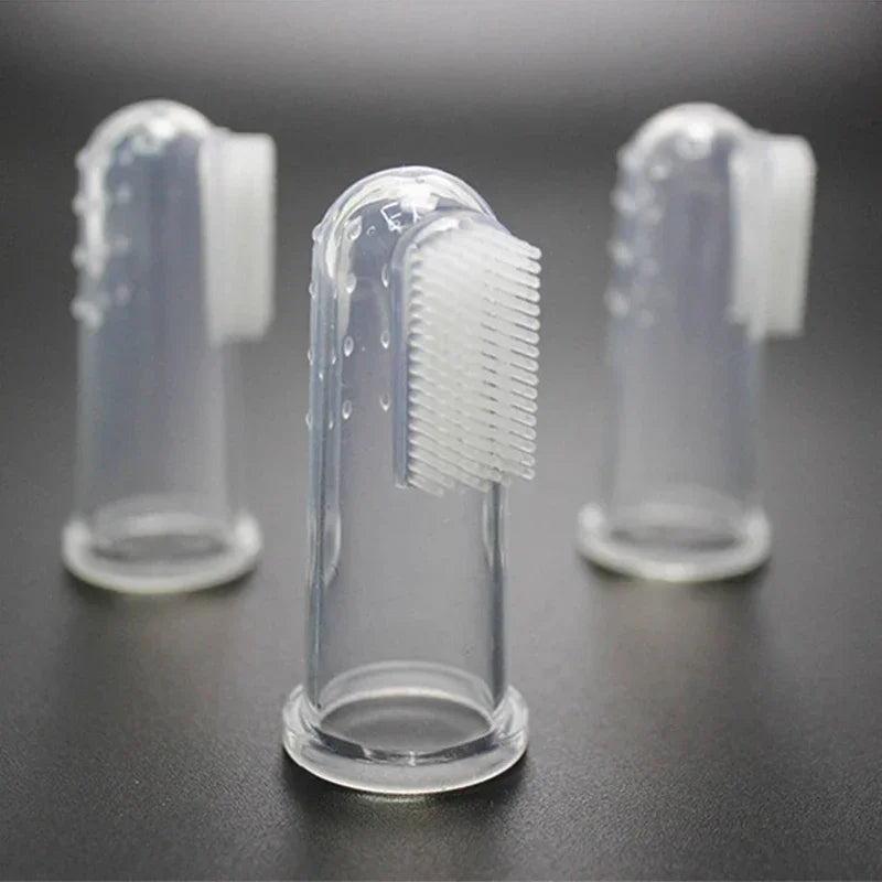 Soft Pet Finger Toothbrush Cleaning Silica gel.