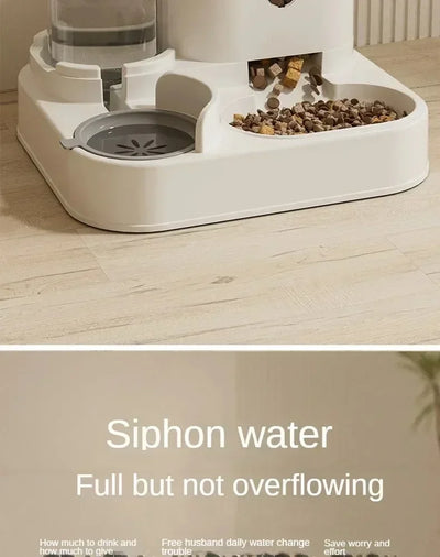 Automatic Feeder Bowl with Water Fountain.