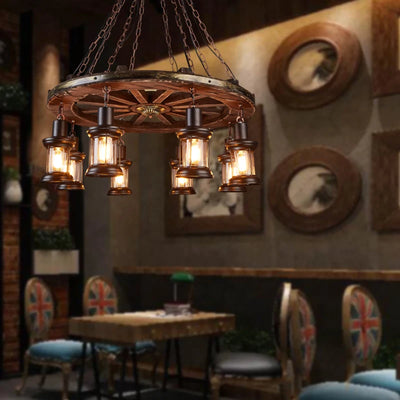 Wheel Pendant lights Metallic luster Hanging Lamps.