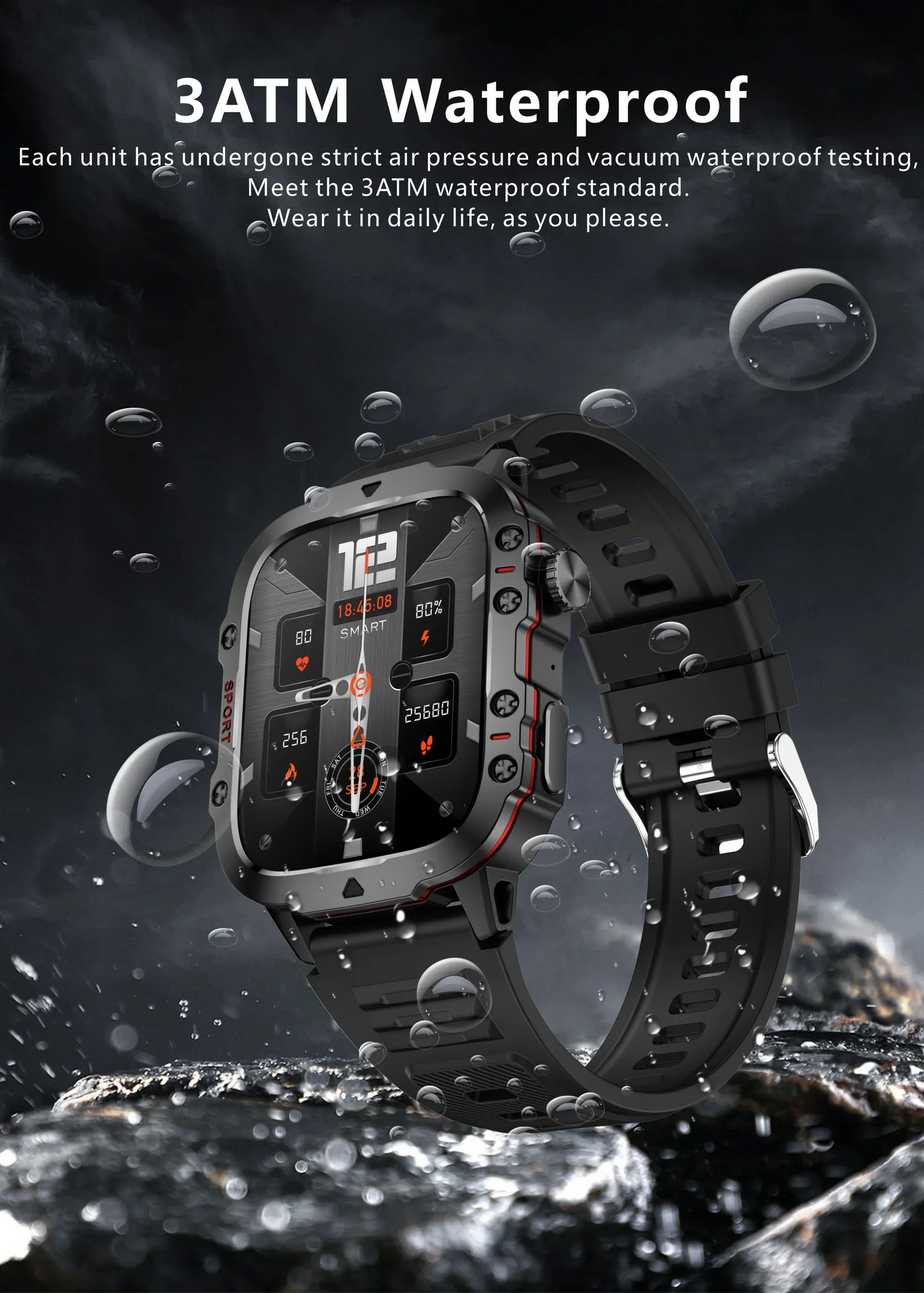 Smartwatch Waterproof Bluetooth Call Ai Voice.