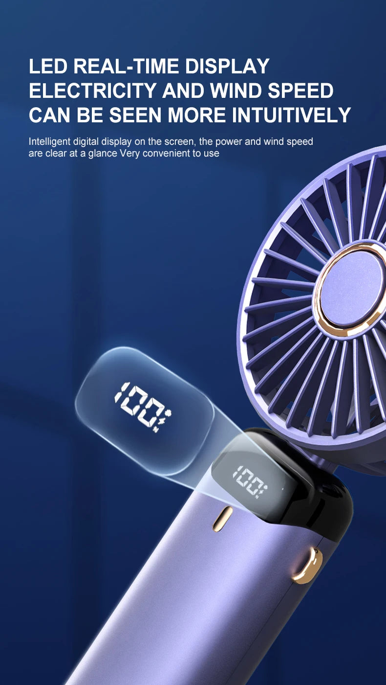 Mini Fan Foldable Portable Neck Hanging.