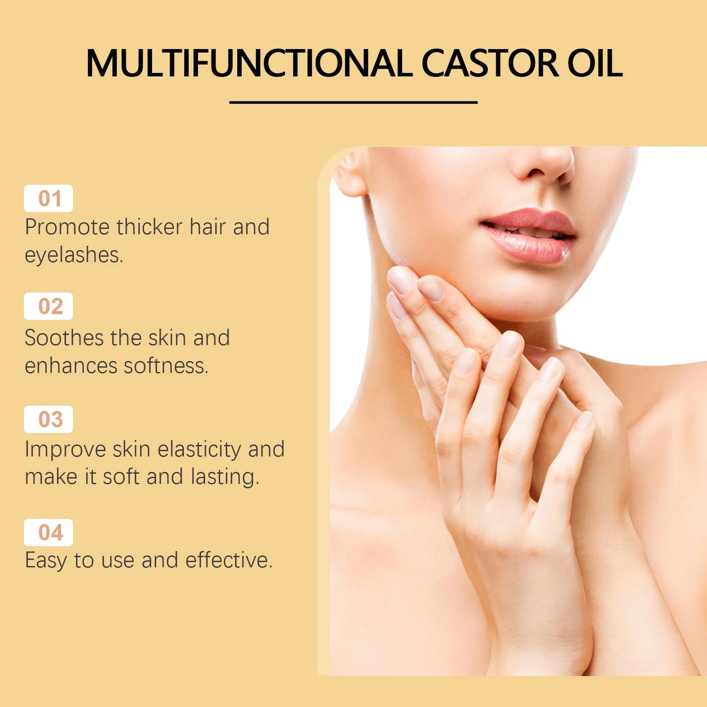 Organic Castor Oil Moisturizing Hair Eyelashes Eyebrows Emollient Relaxation Aromatherapy.