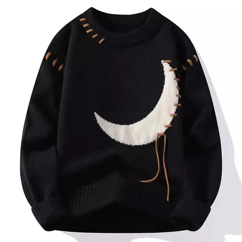 Trendy Men's Loose-Fit Knitted Sweater.