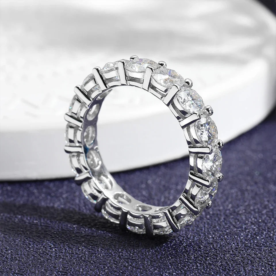 925 Sterling Silver Diamond Wedding Ring