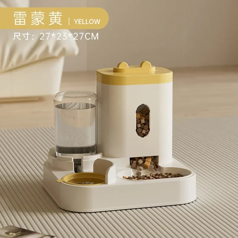 Automatic Feeder Bowl with Water Fountain.