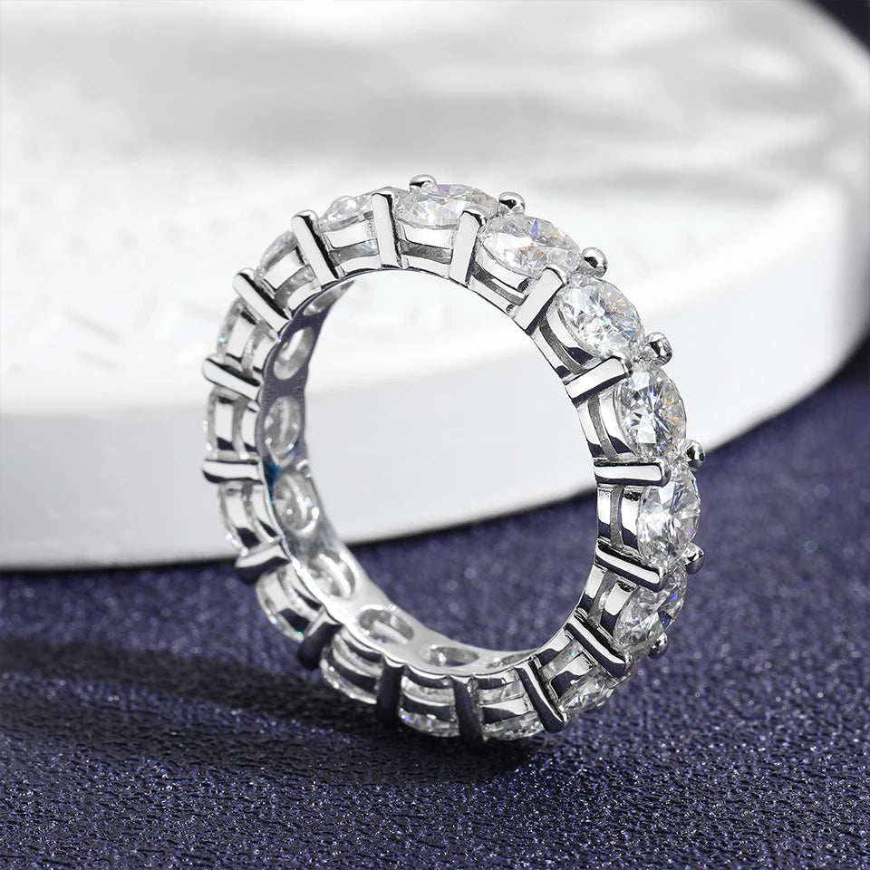 925 Sterling Silver Diamond Wedding Ring