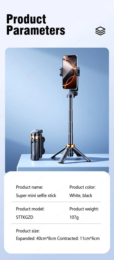 Super Mini Selfie Stick Portable Phone Holder.