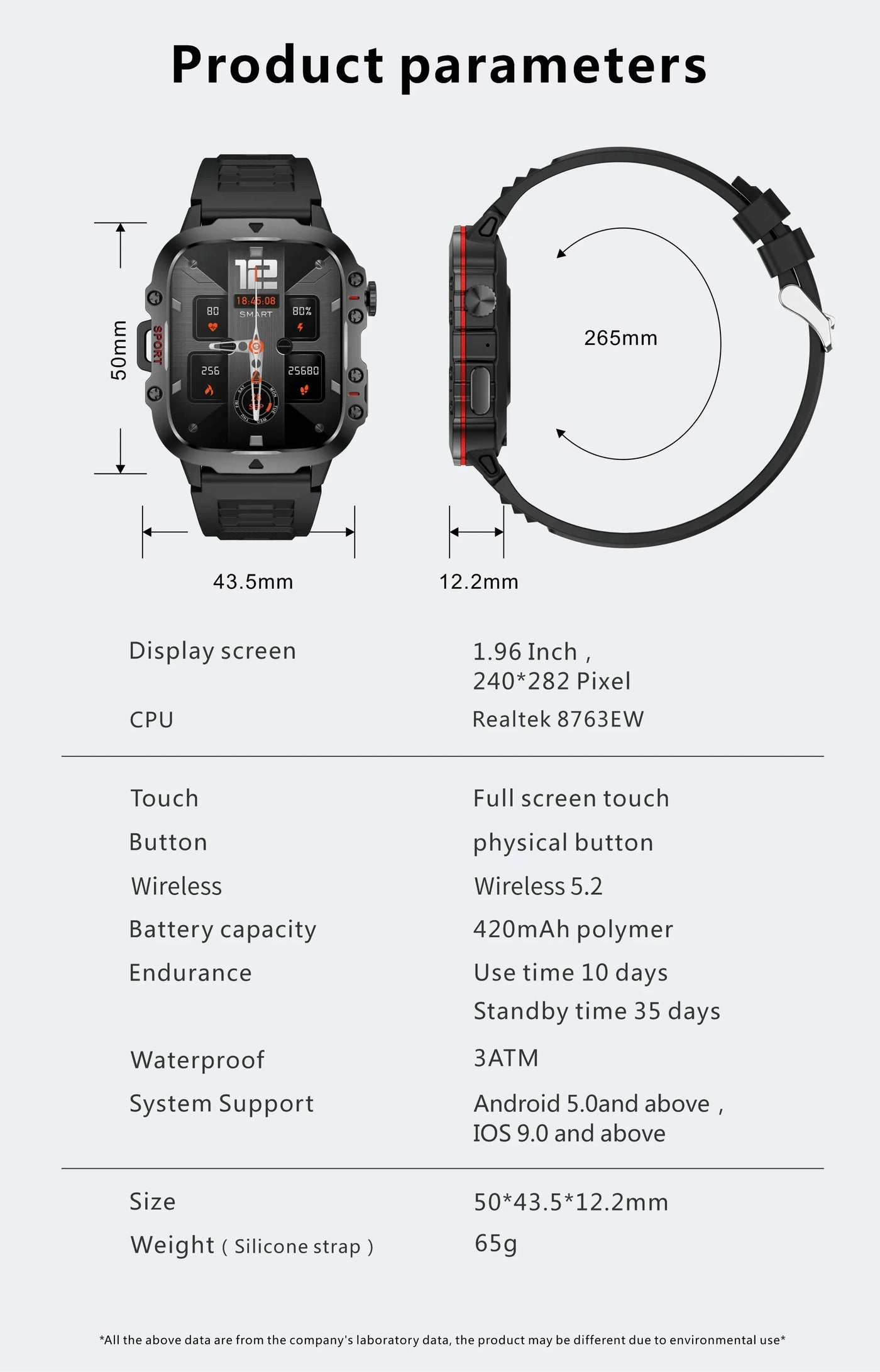 Smartwatch Waterproof Bluetooth Call Ai Voice.