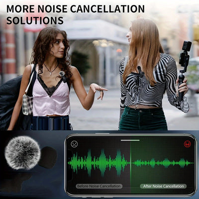 Wireless Lavalier Microphone Audio Video Recording.