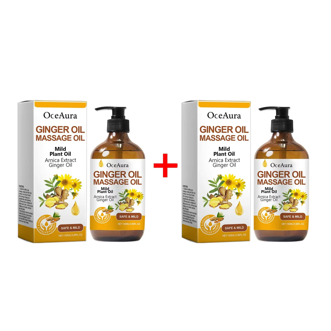 Body Relaxing Essential Oil Ginger Massage Oil Improve Rough Dry Skin.