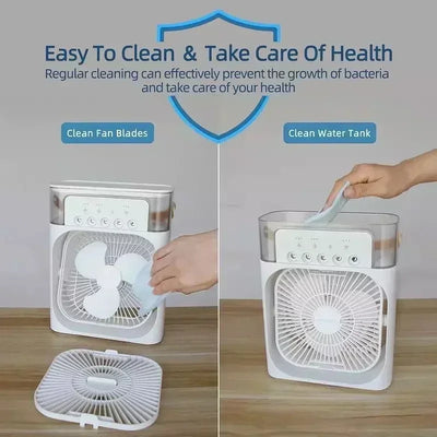 Mini Air Conditioner Fan Cooler Light Portable Humidifier.