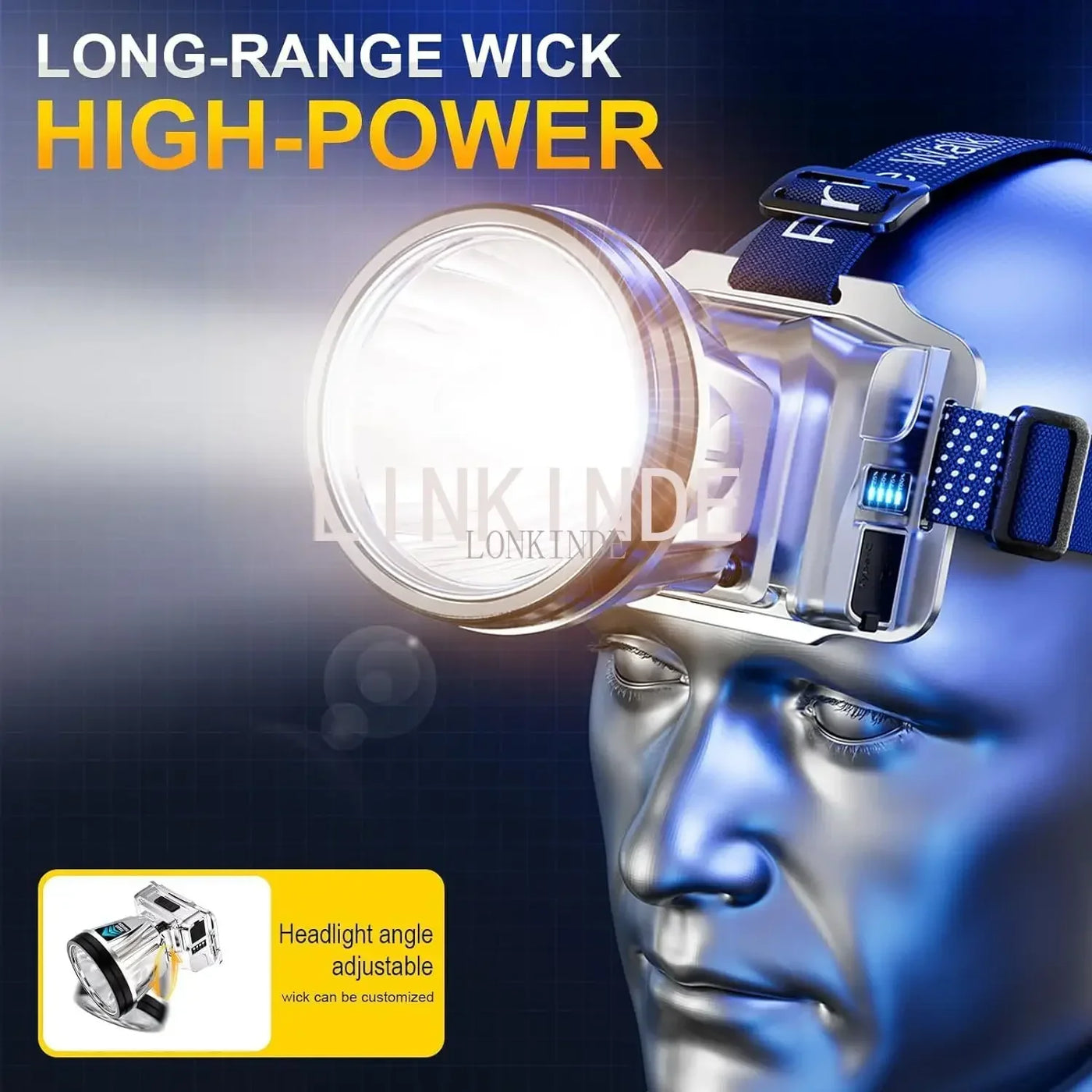 Strong Bald Headlight Ultra Bright