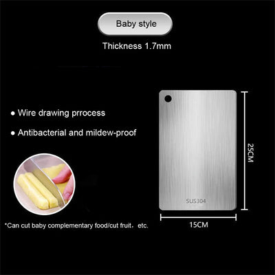 Stainless Steel Panel and Chopping Board.