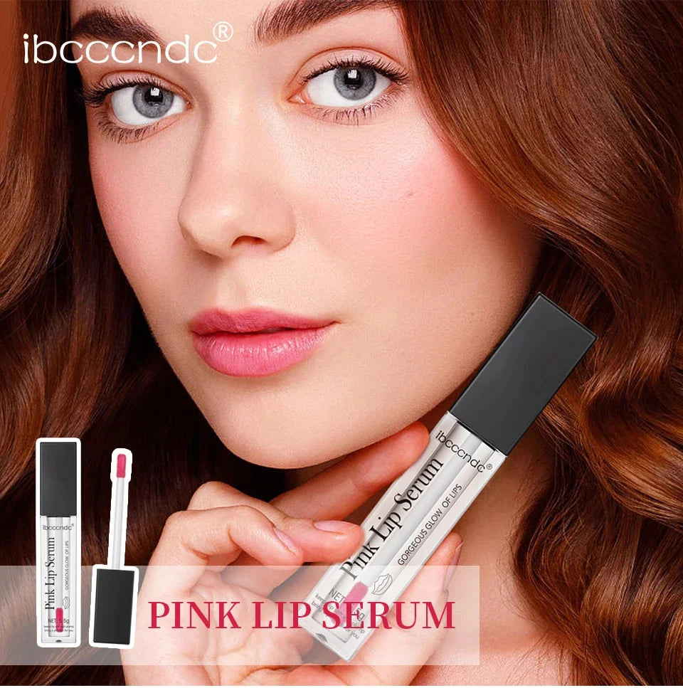 Natural pink serum lipstick.