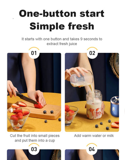 Portable Juicer Cup Smoothie Fruit Blender.