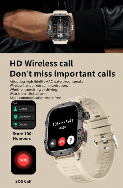 Smartwatch Waterproof Bluetooth Call Ai Voice.