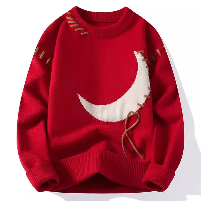 Trendy Men's Loose-Fit Knitted Sweater.