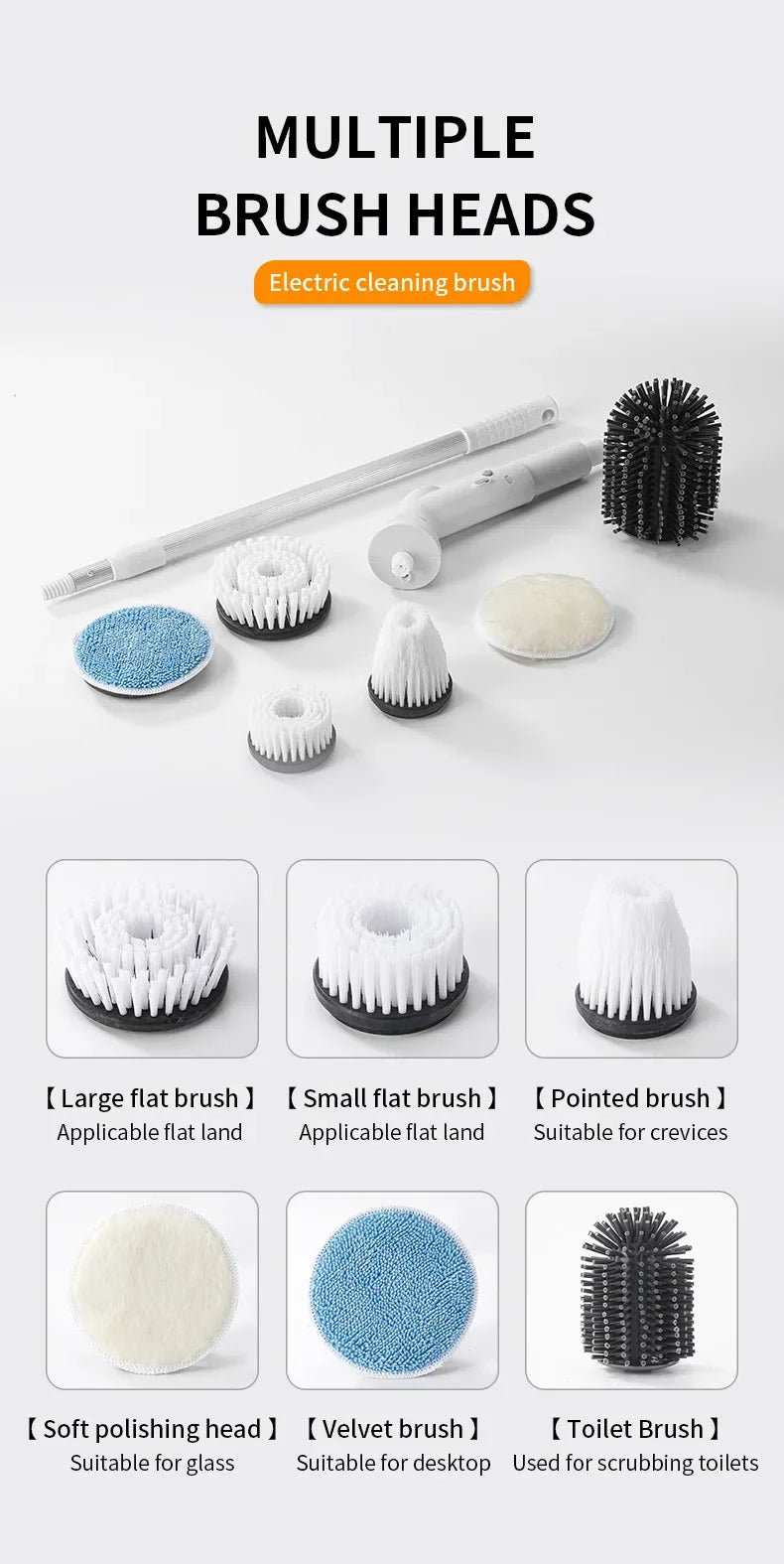 Wireless Electric Cleaning Brush.