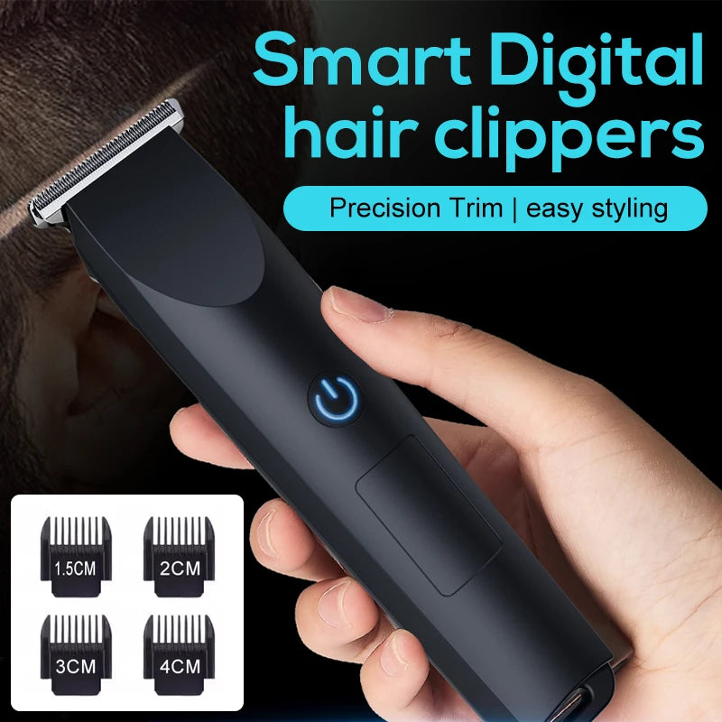 Adjustable cutter head with USB charging for electric hair clipper.