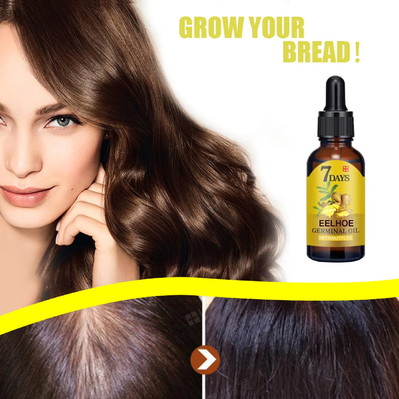 Ginger Hair Care Oil Hair Roots Scalp Treatment.
