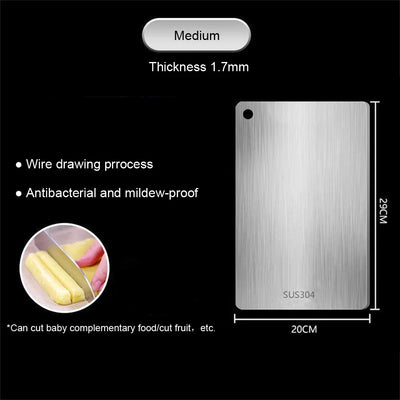 Stainless Steel Panel and Chopping Board.