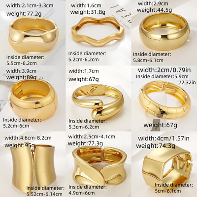 Luxury Gold Color Bangles Bracelet.