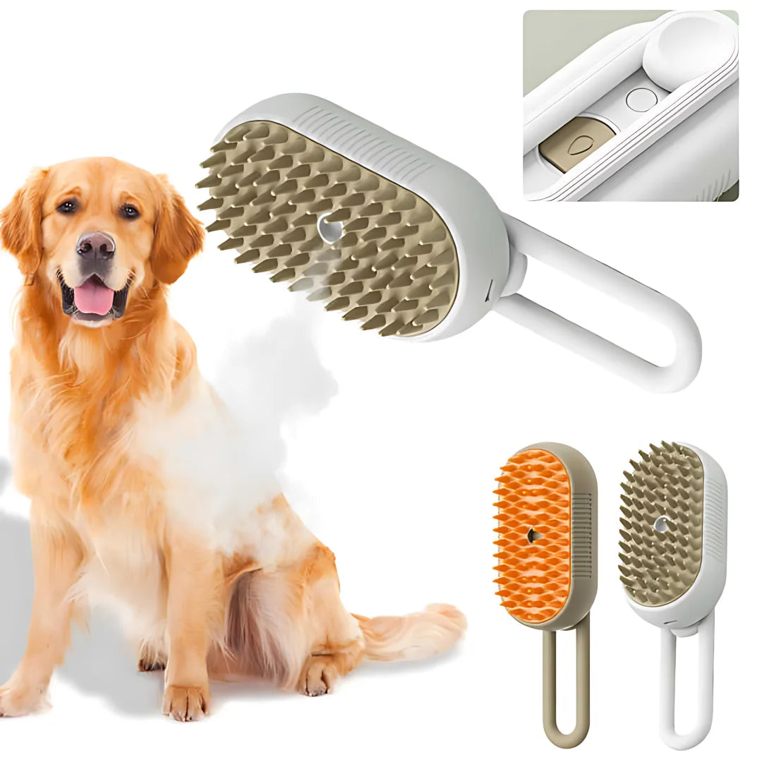 Steamy Dog Brush Electric Spray Cat Hairbrush.