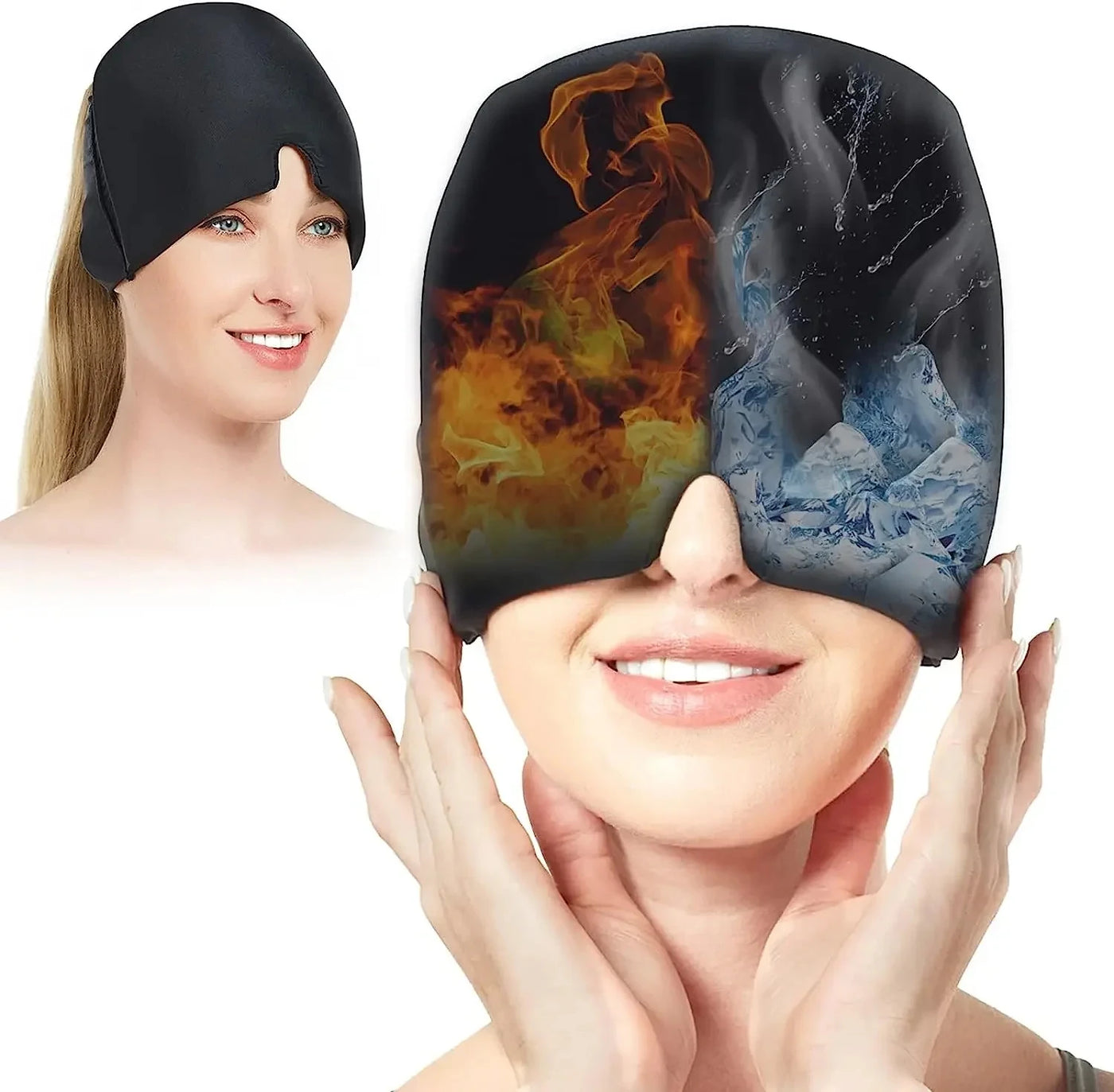 Migraine Relief Hat headache hat Gel Hot Cold Therapy.