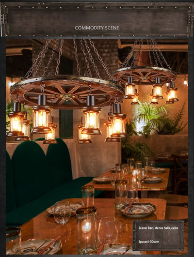 Wheel Pendant lights Metallic luster Hanging Lamps.