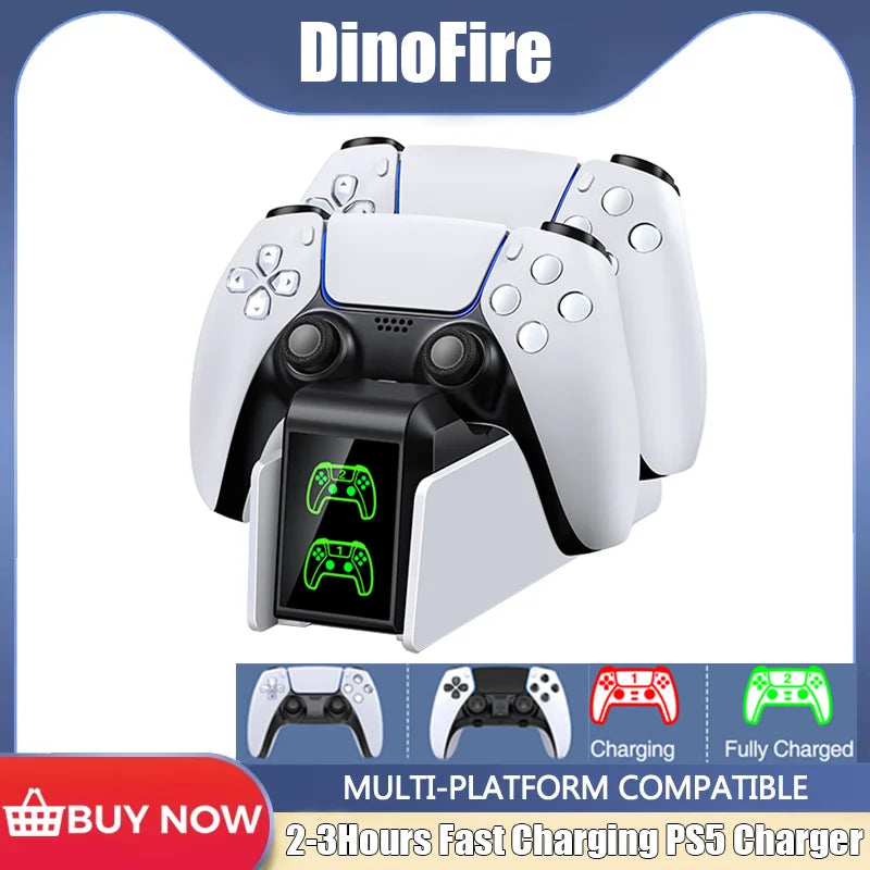 Dual Fast Charger for PS5 Wireless Controller Stand for Sony PlayStation.