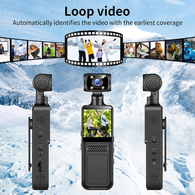 128GB 4K Ultra HD Action Mini Camera 180 Rotatable Vlog.