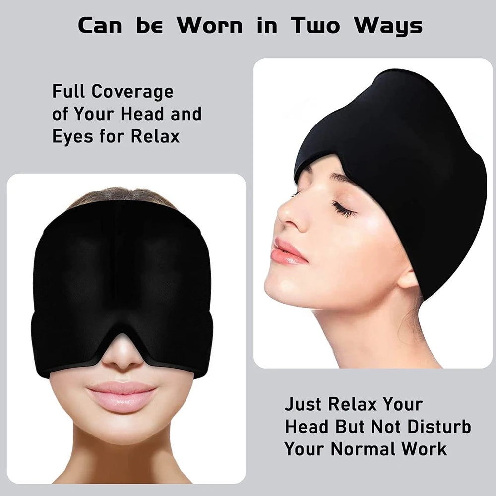Head Massager Cap Gel Hot Cold Therapy.