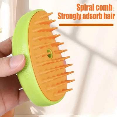 Steamy Dog Brush Electric Spray Cat Hairbrush.