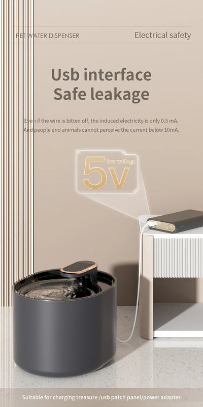 Cat Water Fountain 3L Automatic Dispenser with LED.