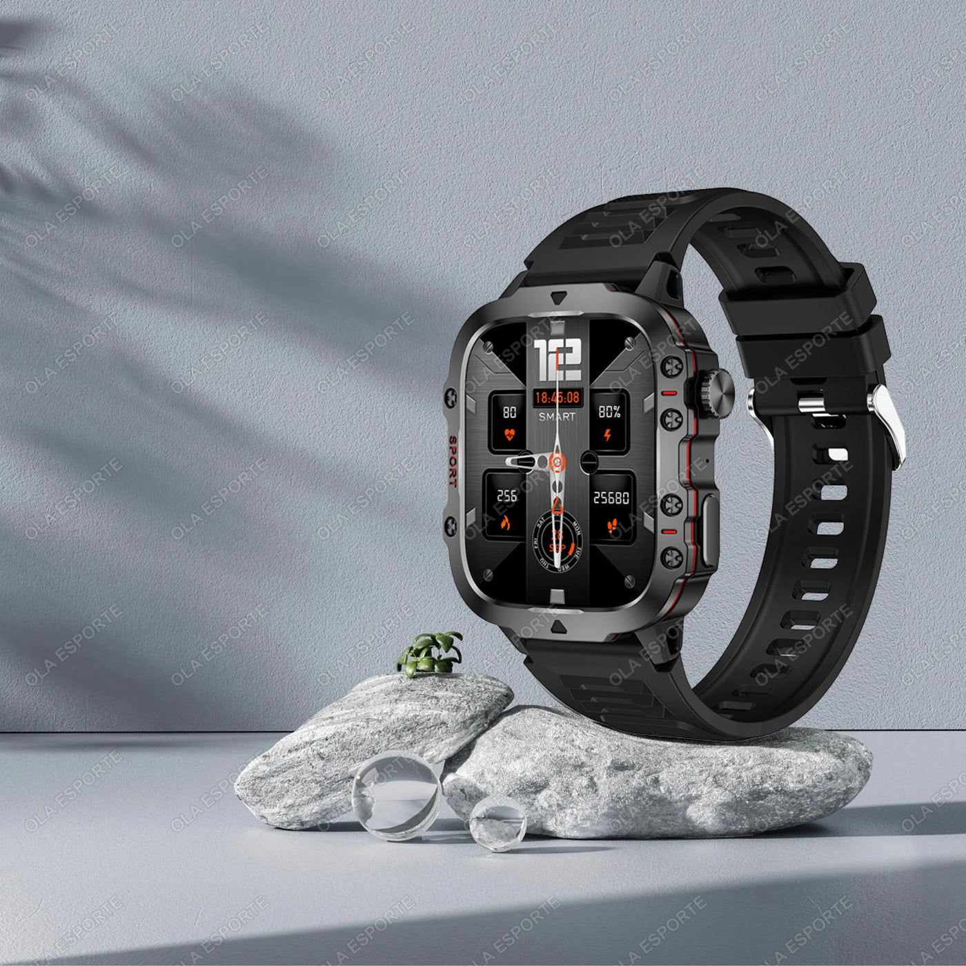 Military Smart Watch Sports Fitness Tracker.