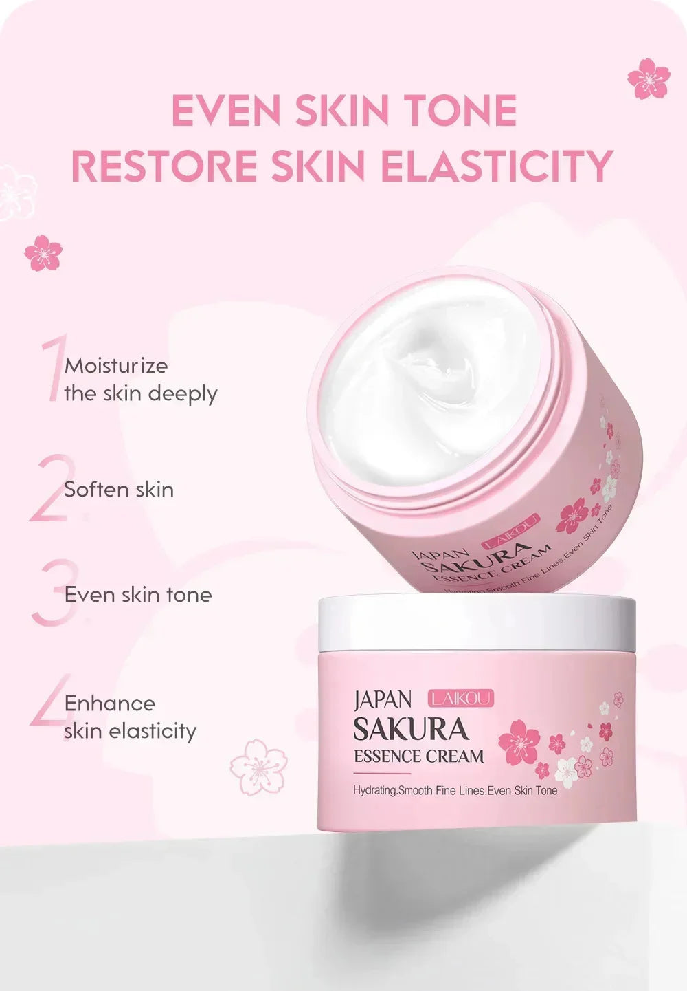 Japan Sakura Wrinkle Remover Face Serum Cream Anti-Aging Fade.